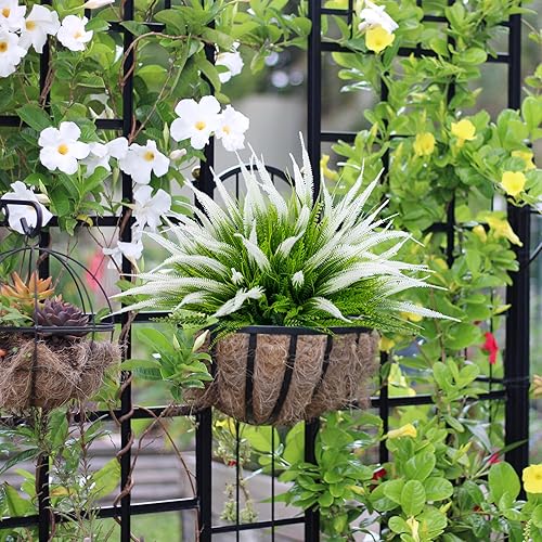 Miniatura 4 de 12 paquetes de plantas artificiales para exteriores, resistentes a los rayos UV, plantas de césped falso, arbustos tropicales de imitación para el