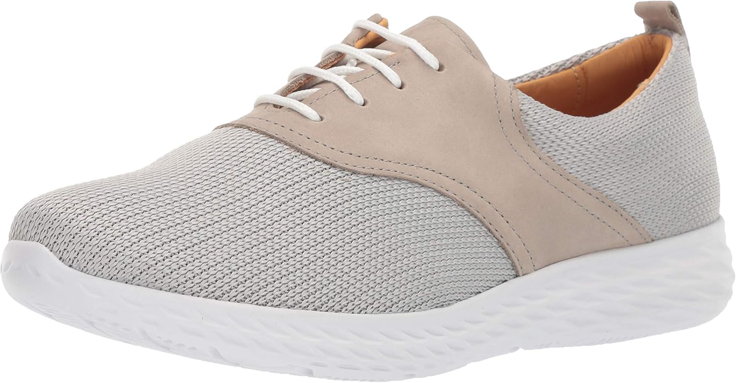 Driver Club USA Womens Leather Greenville Extralight Sneaker Loafer, Grey Nubuck/Fabric, 11