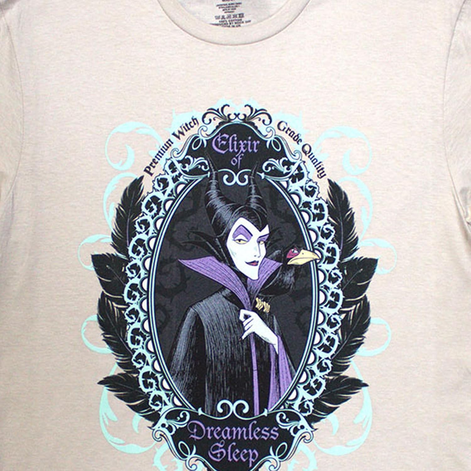 Men's Disney Sleeping Beauty Maleficent Dreamless Sleep T-Shirt Sand