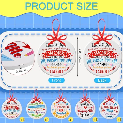 Vista 14 de Eaasty 5 piezas de regalos de agradecimiento para mujeres, profesores, preescolar, guardería, regalos de agradecimiento para profesores, placa