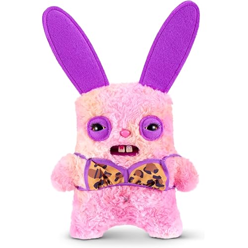Fuggler Baddies Fuggs 9 Inch Plush Collectible Toy (Rabid Rabbit) by ZURU Featuring Funny Ugly Monster Designs with Fierce Attitude, Bold Style, Unsettling Expressions