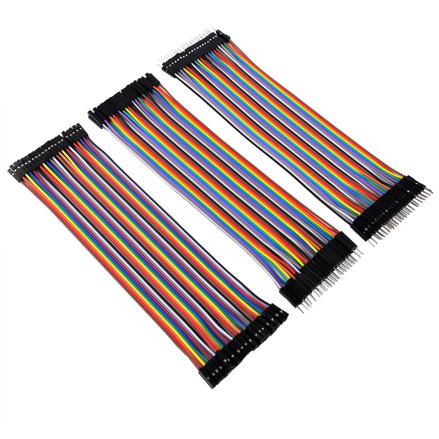 Multicolored Breadboard Jumper Wire Dupont Kit for Arduino, Raspberry Pi (120 Wires - 10CM - 4INCH)