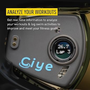 مجموعة نظارات FINIS الذكية مع شاشة Smart Coach - تتبع اللفات والانقسامات ومعدل الضربات - جهاز تتبع اللياقة البدنية للسباحة للجنسين
