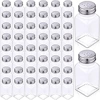 Vista 1 de Bokon Paquete de 48 Saleros de Vidrio a Granel con Tapas de Acero Inoxidable 2.7oz Agitador Pequeño de Especias para Cocina Restaurantes y Catering