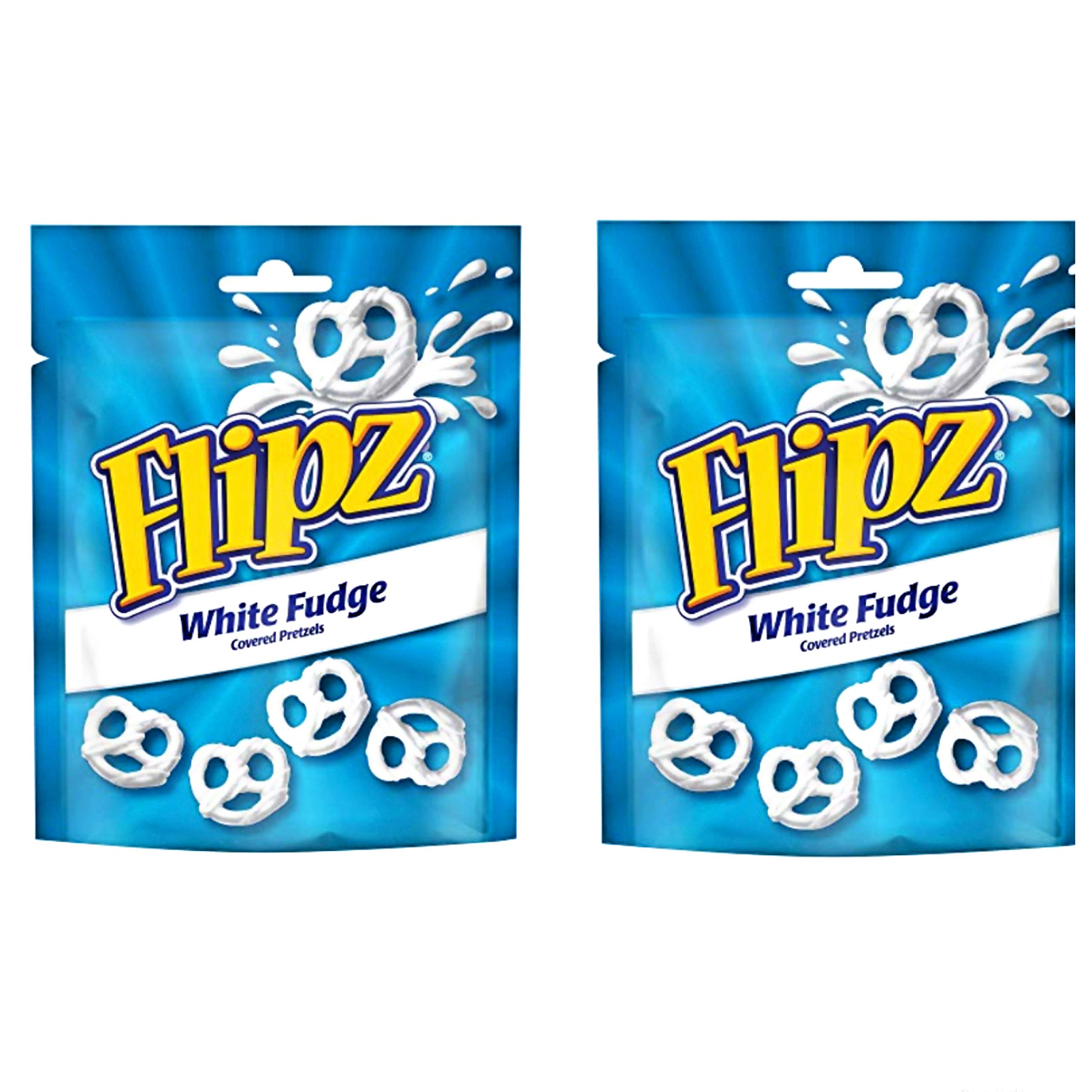 Flipz Lot de 2 sachets de bretzels recouverts de caramel blanc 90 g