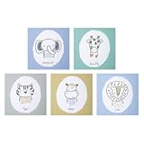 Safari Yearbook Canvas Wall Art 5 Pack