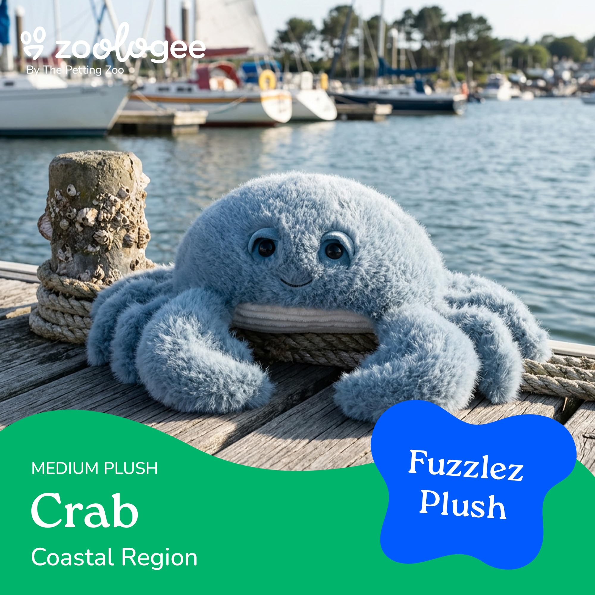Amazon.co.jp: ふれあい動物園 カニぬいぐるみ Fuzzlez キッズギフト