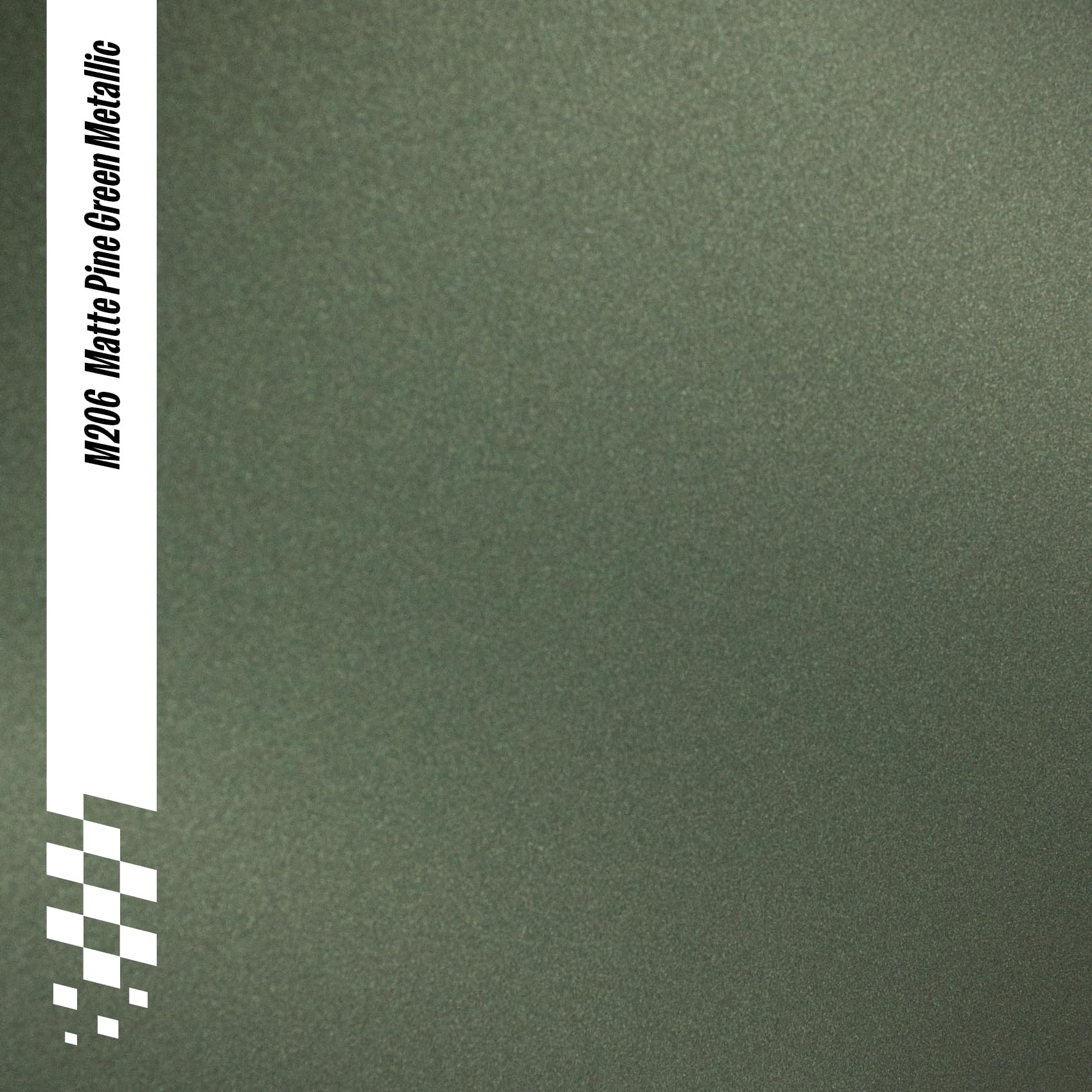 Finest Folia 3M 2080 Pellicola adesiva per rivestimento auto, moto e barche pellicola protettiva 3D con canali d'aria per il rivestimento (M206 Matte Pine Green Metallic, 50 x 152 cm)