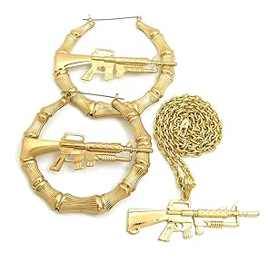 アクセサリー HK Amazon.com: Crescendo SJ INC New AK47 Machine Gun Pendant