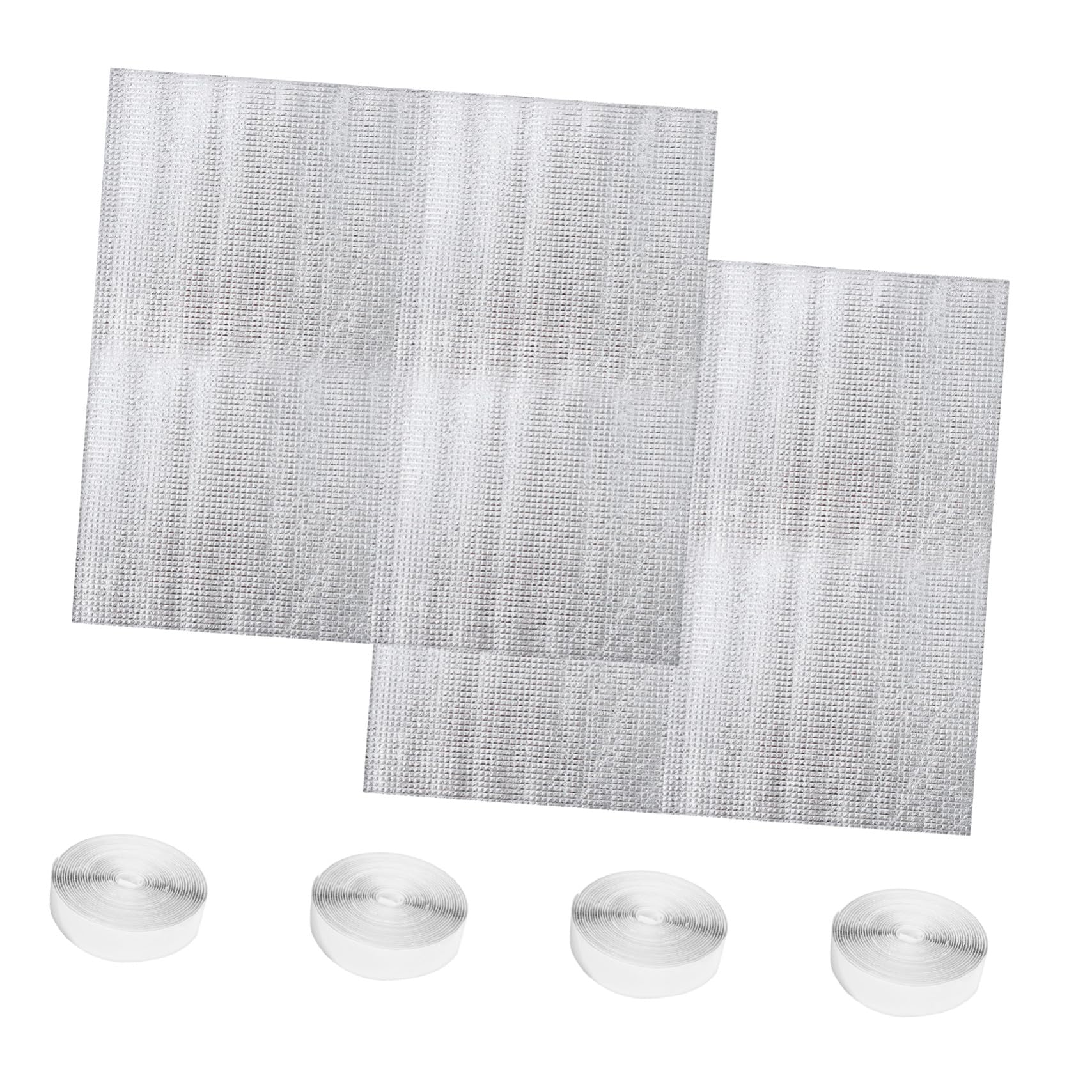 Copertura Ventilatore della Soffitta 2 Set in Alluminio Argento | Copertura Sottotetto per Soffitto, Copertura per Ventilatore da Soffitta, Vacanze Estive, Ventilazione
