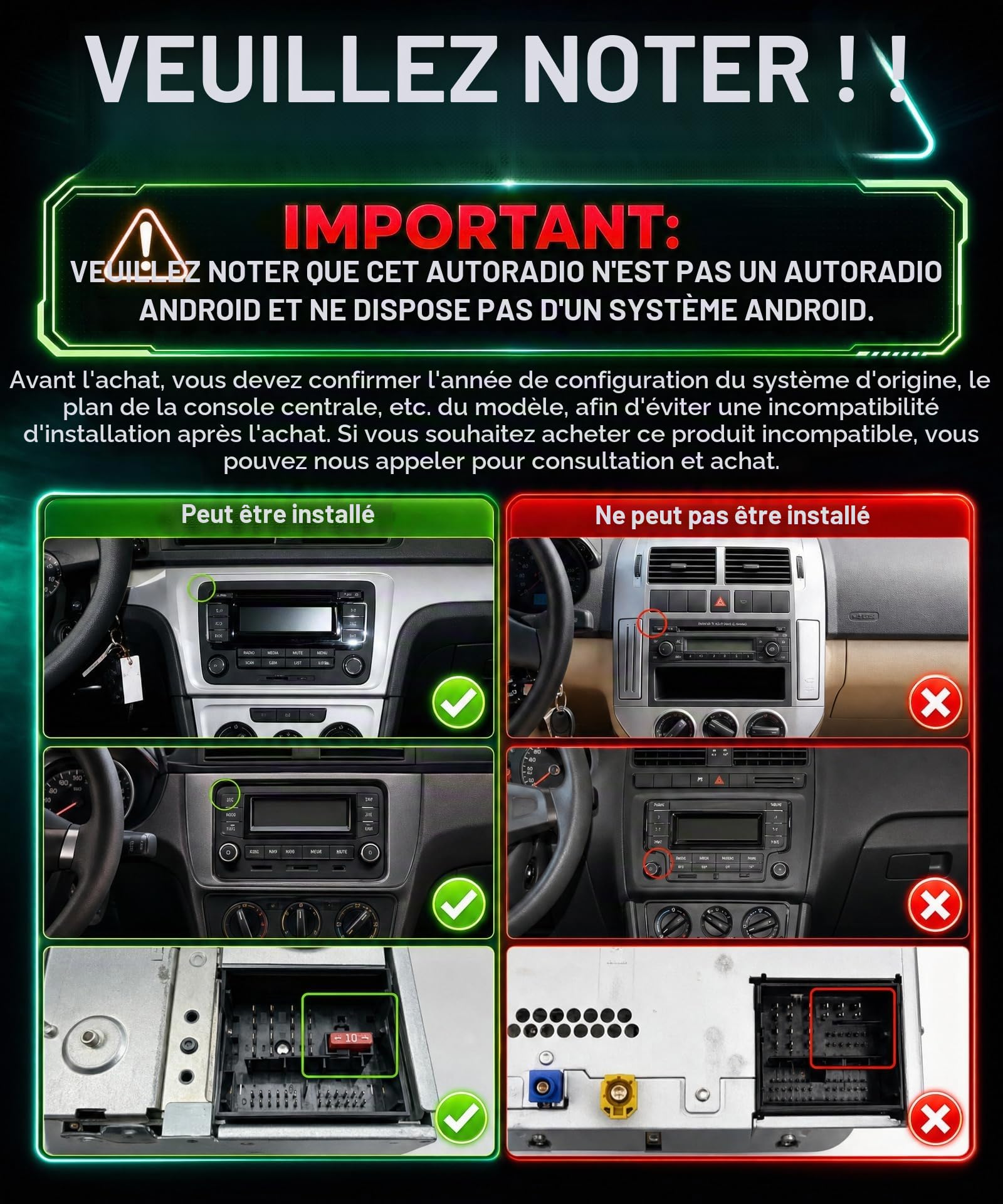 Rimoody Autoradio pour VW Golf 5 6 Passat Polo Tiguan Touran Caddy Skoda SEAT Sans Fil Carplay Android Auto Bluetooth 5.2 FM/AM/RDS, 7 Pouces Écran Tactile Radio Mirror Link EQ/USB/SWC Caméra de Recul
