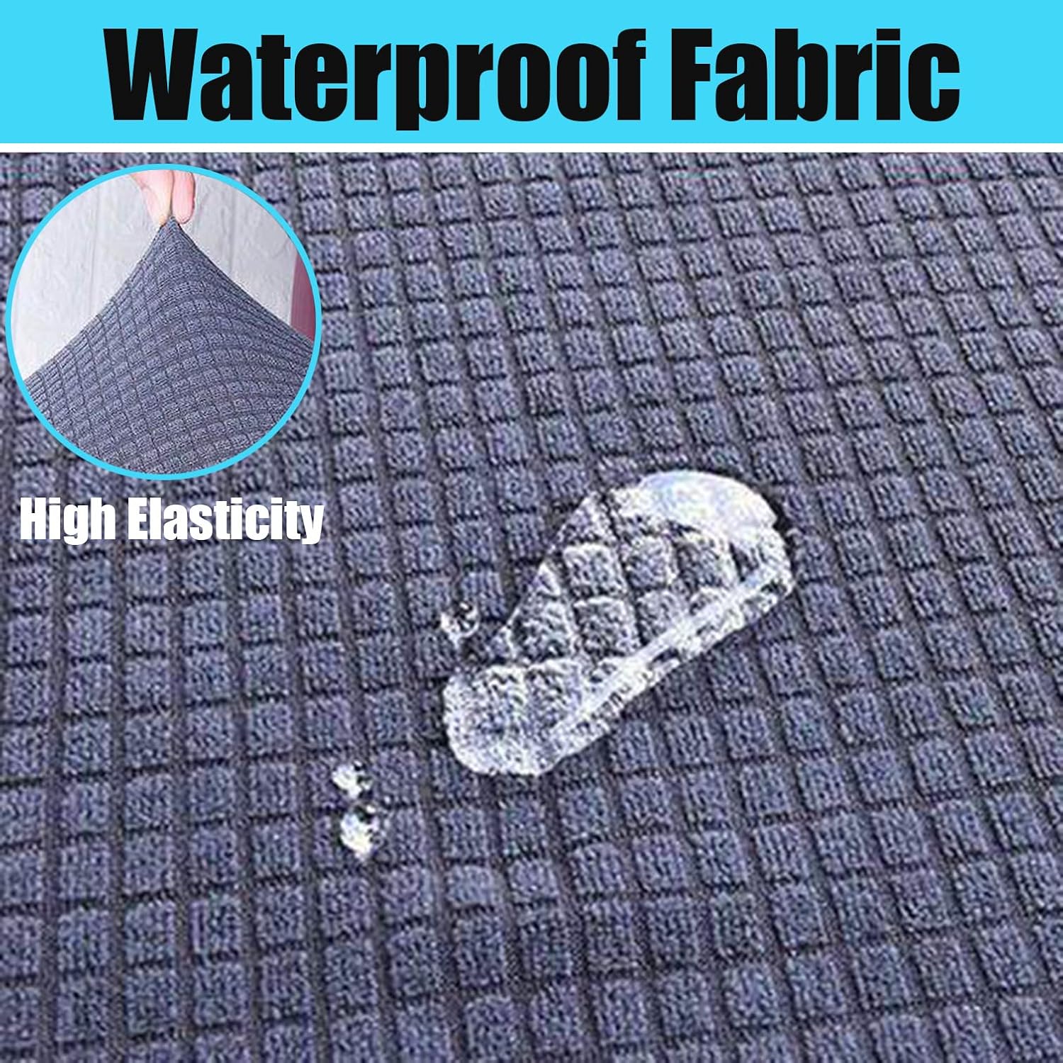 YOPOIY Waterproof Computer Chair Slipcover, Stretchable Office Chair Cover with Free Armrest Cover Removable Washable Rotating Chair Slipcovers Jacquard Chair Protector Cover -Light Coffee-Large