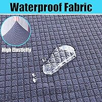 Vista 4 de YOPOIY Funda impermeable para silla de computadora, funda elástica para silla de oficina con funda para reposabrazos gratis, extraíble y lavable