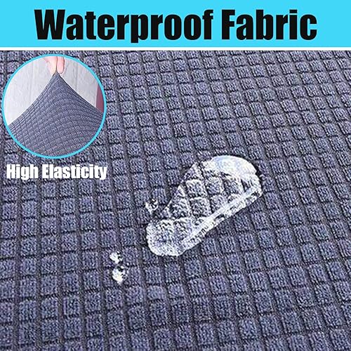 Miniatura 4 de YOPOIY Funda impermeable para silla de computadora, funda elástica para silla de oficina con funda para reposabrazos gratis, extraíble, lavable