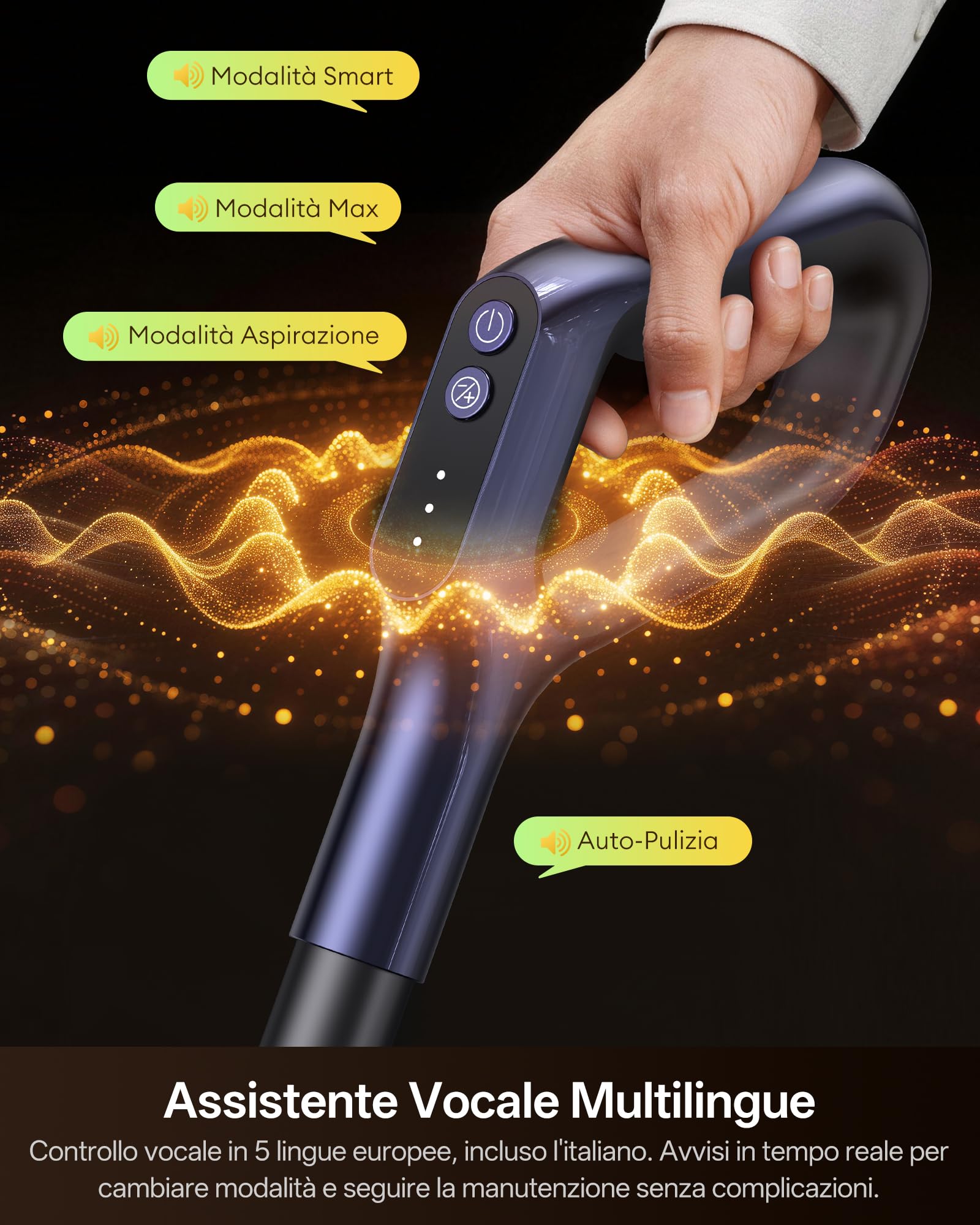 Ultenic AC1 Triflex Aspirapolvere Lavapavimenti, Design Piatto a 180°, 0 mm Pulizia Bordi, Lavapavimenti Senza Fili 3-in-1, Auto-Pulizia, Autonomia 55 min, Anti-Groviglio, Assistente Vocale 5 Lingue