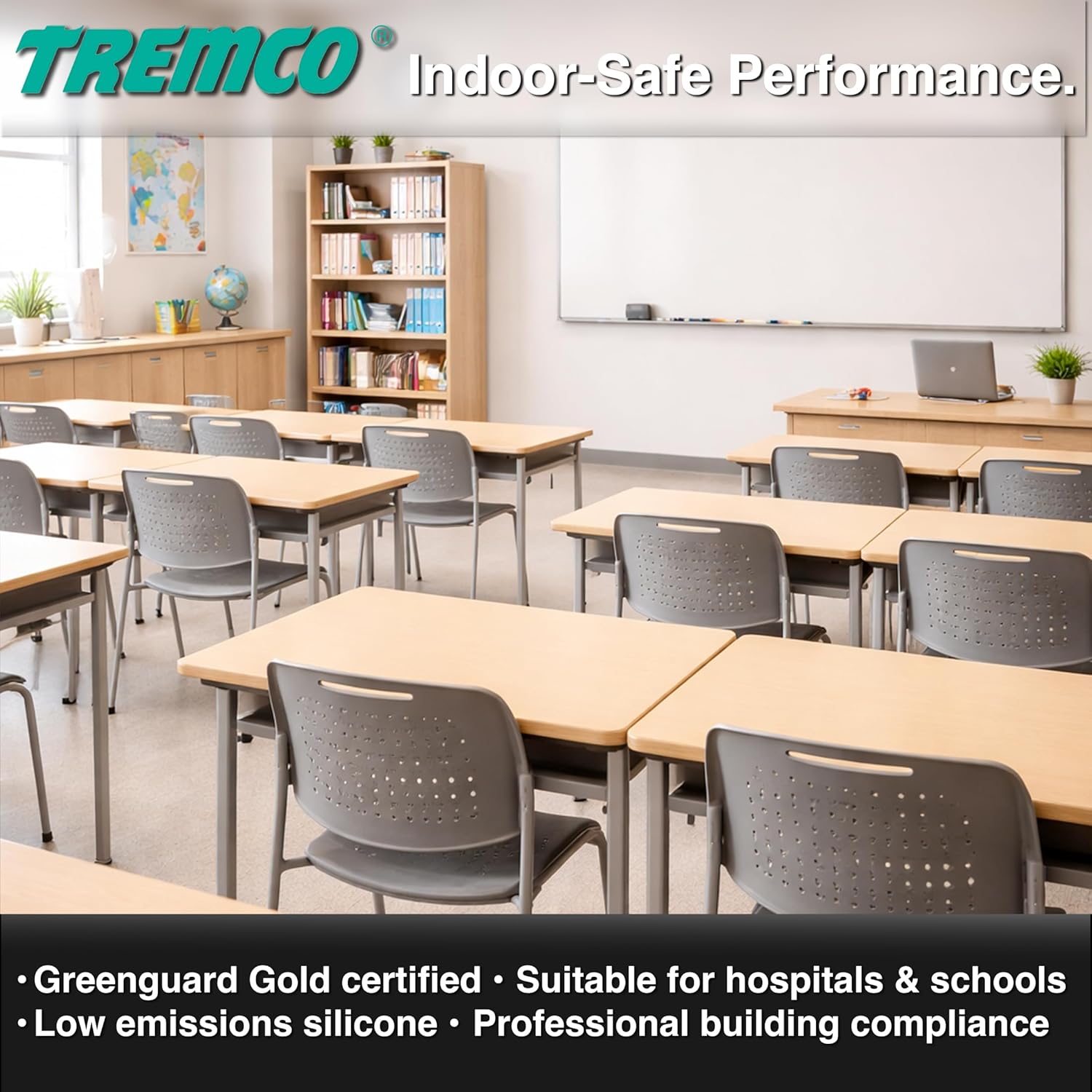 Tremco Spectrem 1 Moisture Cure Silicone Sealant – 20 oz, High Movement Joint Sealant – AWF PRO Gloves Included – Black, Pack of 15