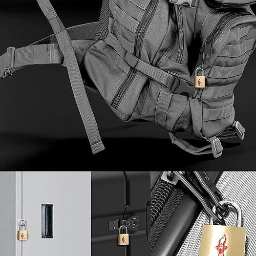 Miniatura 5 de Paquete de 2 cerraduras para equipaje, aprobadas por la TSA + candado para llaves, cerraduras de viaje para maleta, equipaje de mano, mochila, bolsa