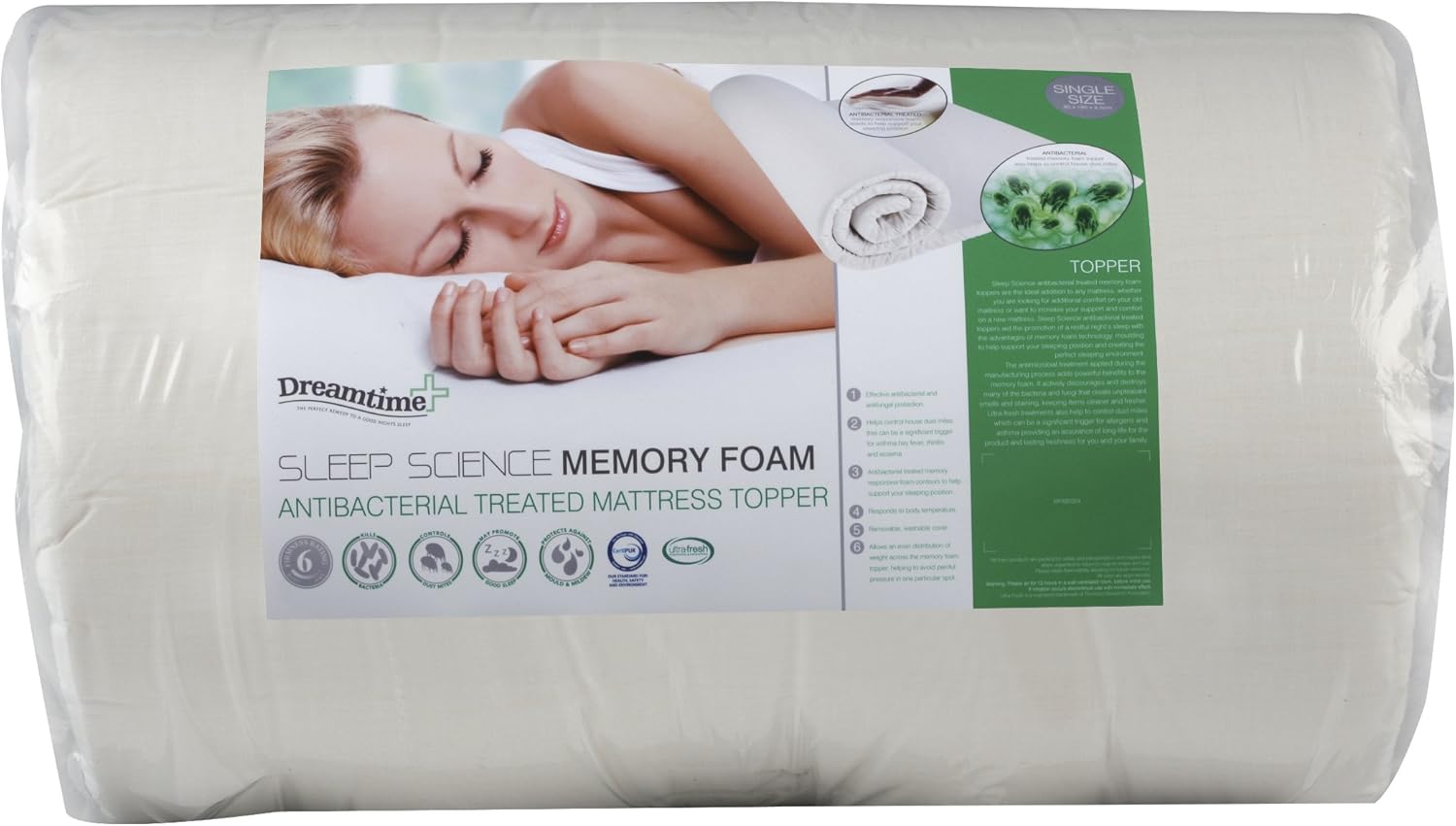 Ultrafresh Single Memory Foam Topper Amazon.co.uk Home & Kitchen