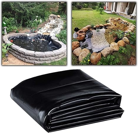 Image HDPE Flexible Pond Liner for Garden, 0.2mm Waterproof Rubber Fish Pond Liner, Waterproof, Pre Cut,2x3m 2x8m 3x10m 4x6m 4x10m 5x8m 6x10m 8x10m (Size : 10x15m(32.8x49.2ft))