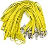 Bird Fiy Navy Blue Lanyards 100 Pack Bulk Badge Lanyards with Clip Neck Flat Lanyard with Badge Lanyard Bulldog Clip (Navy Blue, 100 Pack)
