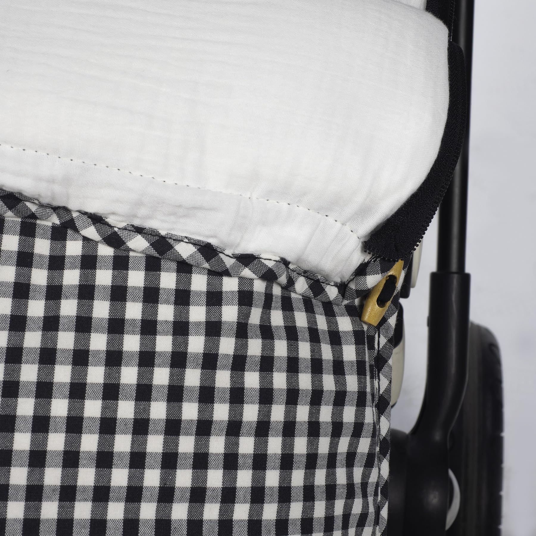 Saco silla entretiempo I love Vichy de Walking Mum (Negro)
