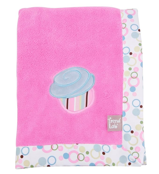 Trend Lab Framed Receiving Blanket, Cupcake Baby