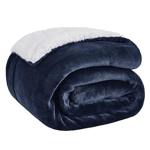 Bedsure GentleSoft Sherpa Fleece Twin Size Blanket for Couch, Non-Heated,