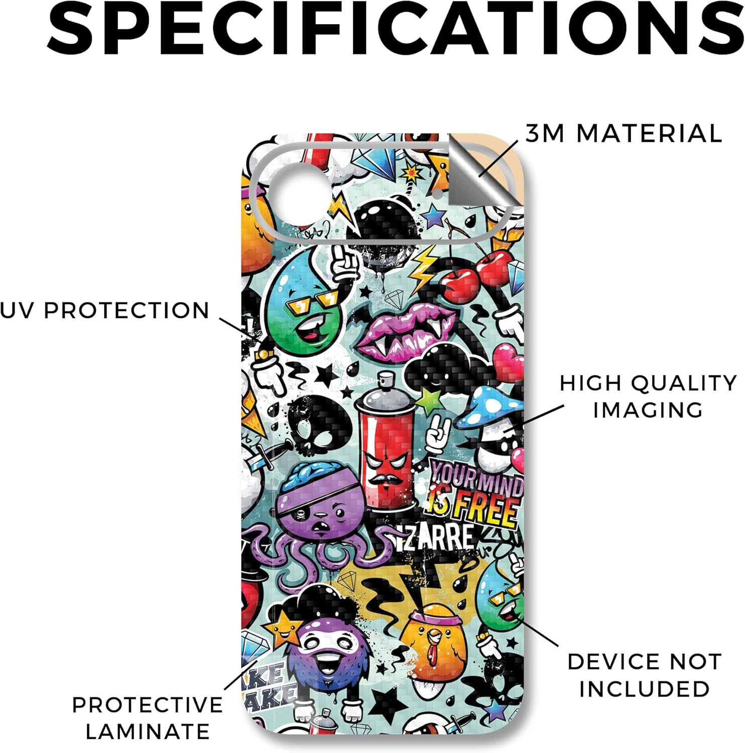 Carbon Fiber Phone Skin Compatible with Apple iPhone Air - Oddballs - Premium 3M Vinyl Protective Wrap Decal Cover - Easy to Apply | Crafted in The USA by MightySkins
