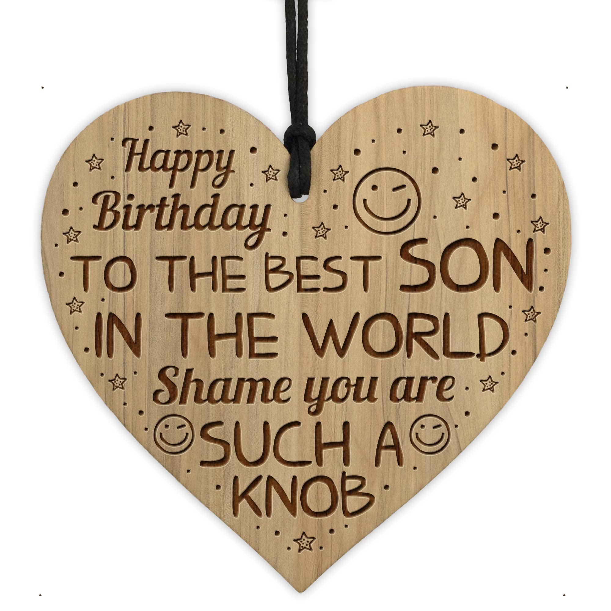 Red Ocean Funny Joke 18th 21st Birthday Gift For Son Engraved Heart Son Birthday Gifts