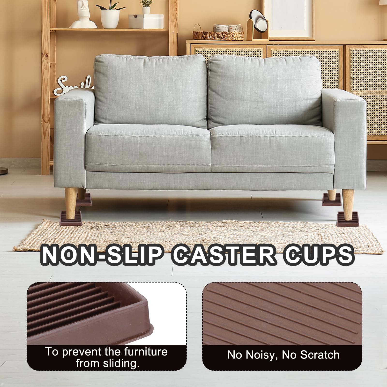 PATIKIL 3x3" Furniture Coasters - Image 3
