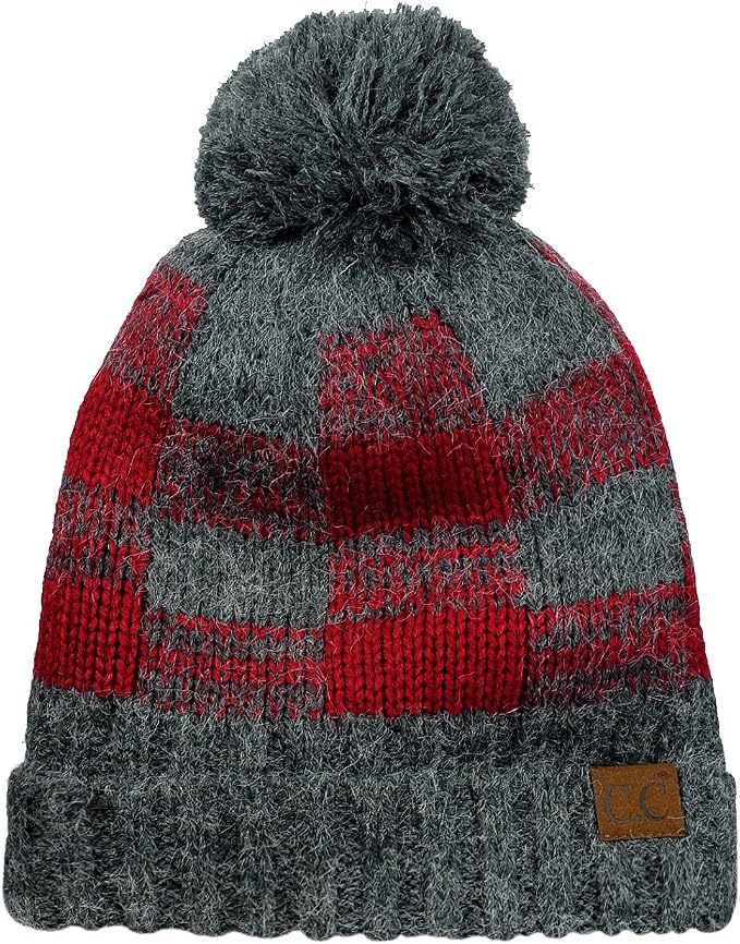 C.C Soft Stretch Pom Pom Fuzzy Lined 