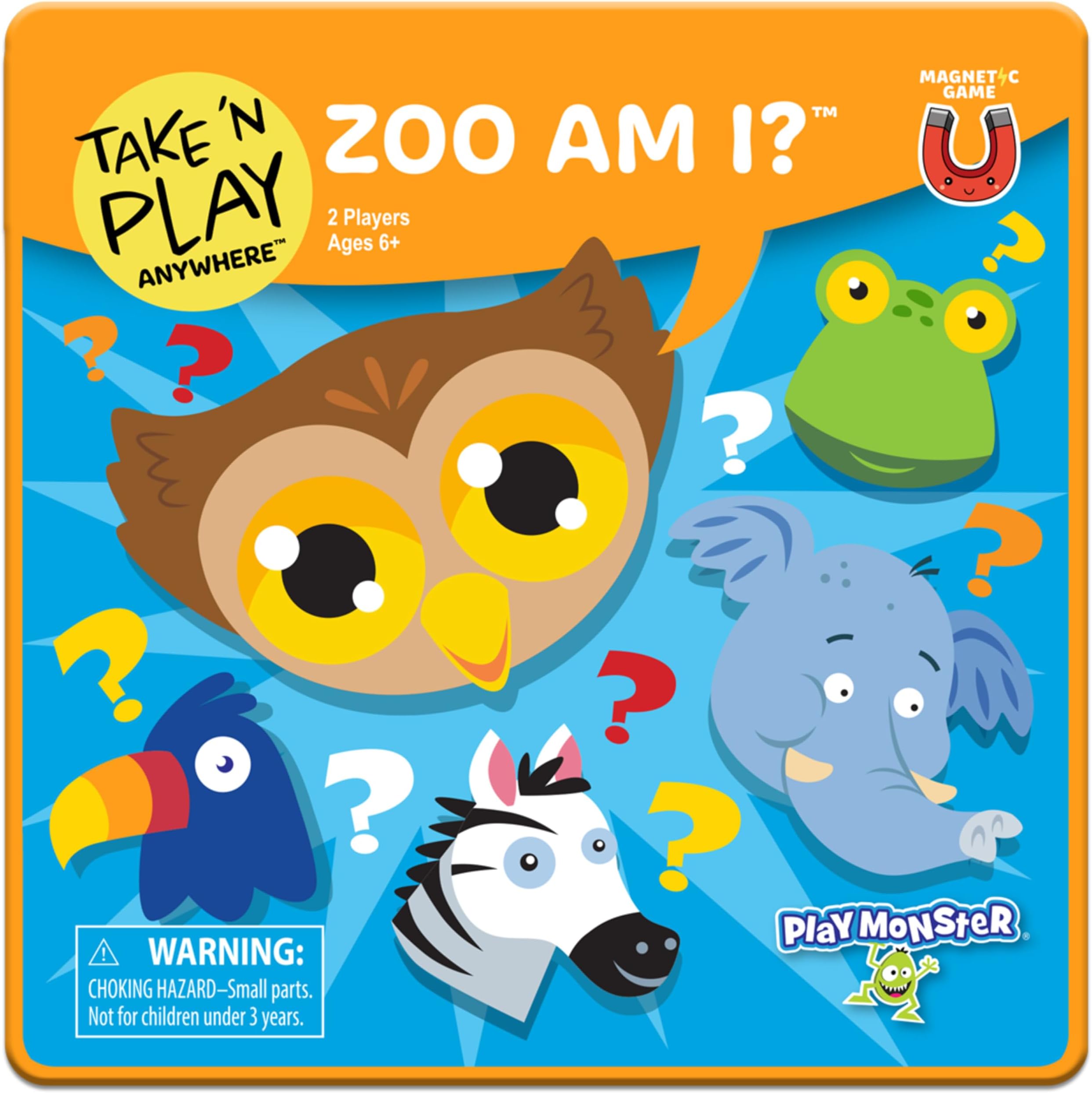 PlayMonster Take N Play Anywhere — Zoo Am I? — Magnetic Easy to Play Travel Game — Boredom Buster — 2 Players — Ages 6+