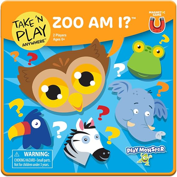 Take N Play, Anywhere Zoo Am I, Board Games for Kids- Board Games for Family Night, Family Games, Game Night, Family Board Games, Kids Toys, Travel Games, Preschool Toys, Multi-Player Game, Ages 6+
