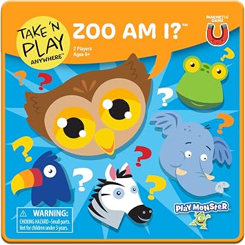 Take N Play, Anywhere Zoo Am I, Board Games for Kids- Board Games for Family Night, Family Games, Game Night, Family Board Games, Kids Toys, Travel Games, Preschool Toys, Multi-Player Game, Ages 6+