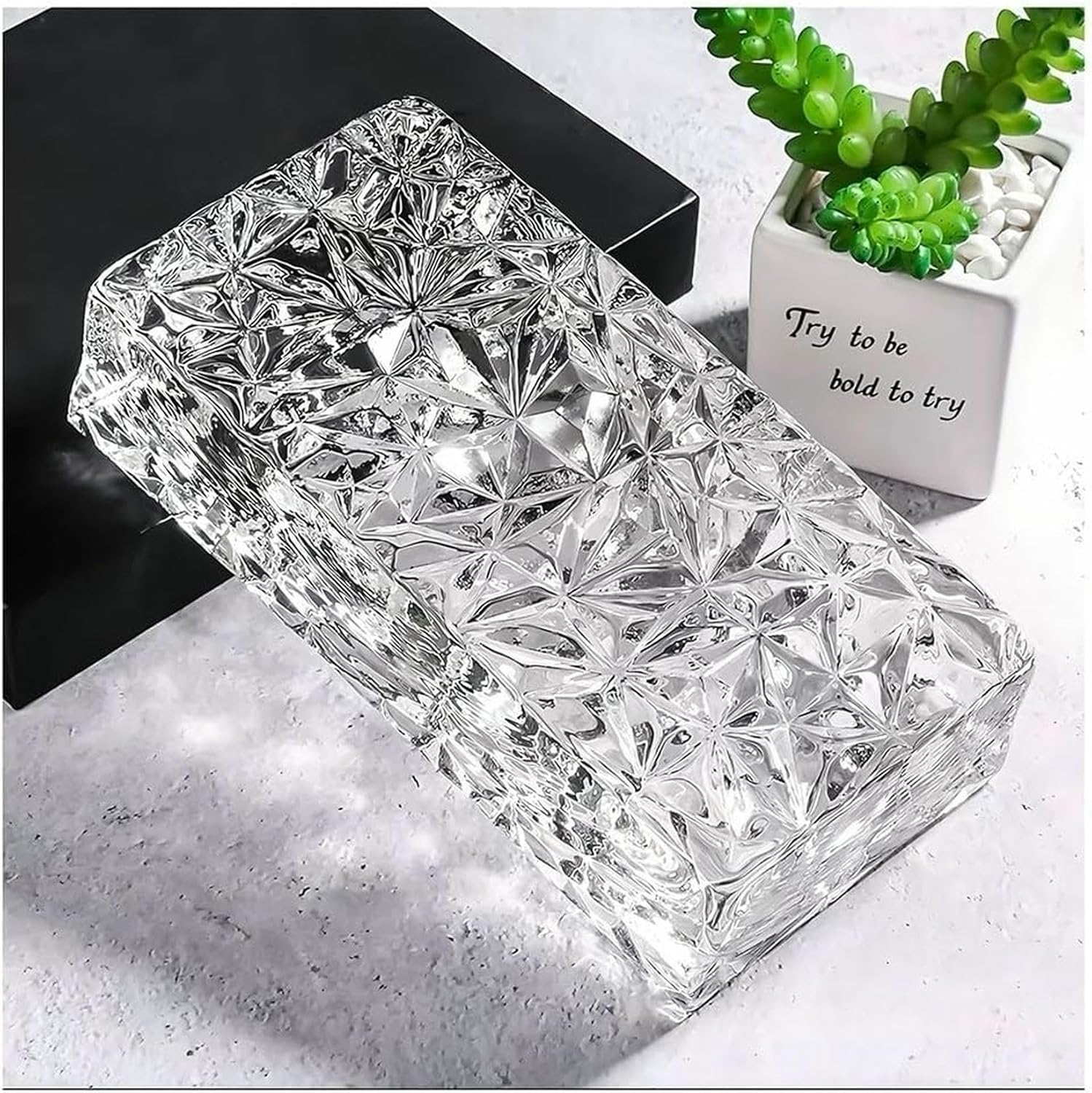 Glass Blocks, Solid Double-Sided Crystal Bricks, Sound Insulation and Light Transmission, for Room Partitions Architectural Decoration