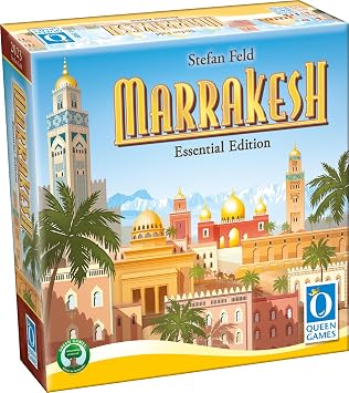 Queen Games Marrakesh Essential Edition, Strategy Board Game, 2-4 Players, Adults, Teens Ages 14+
