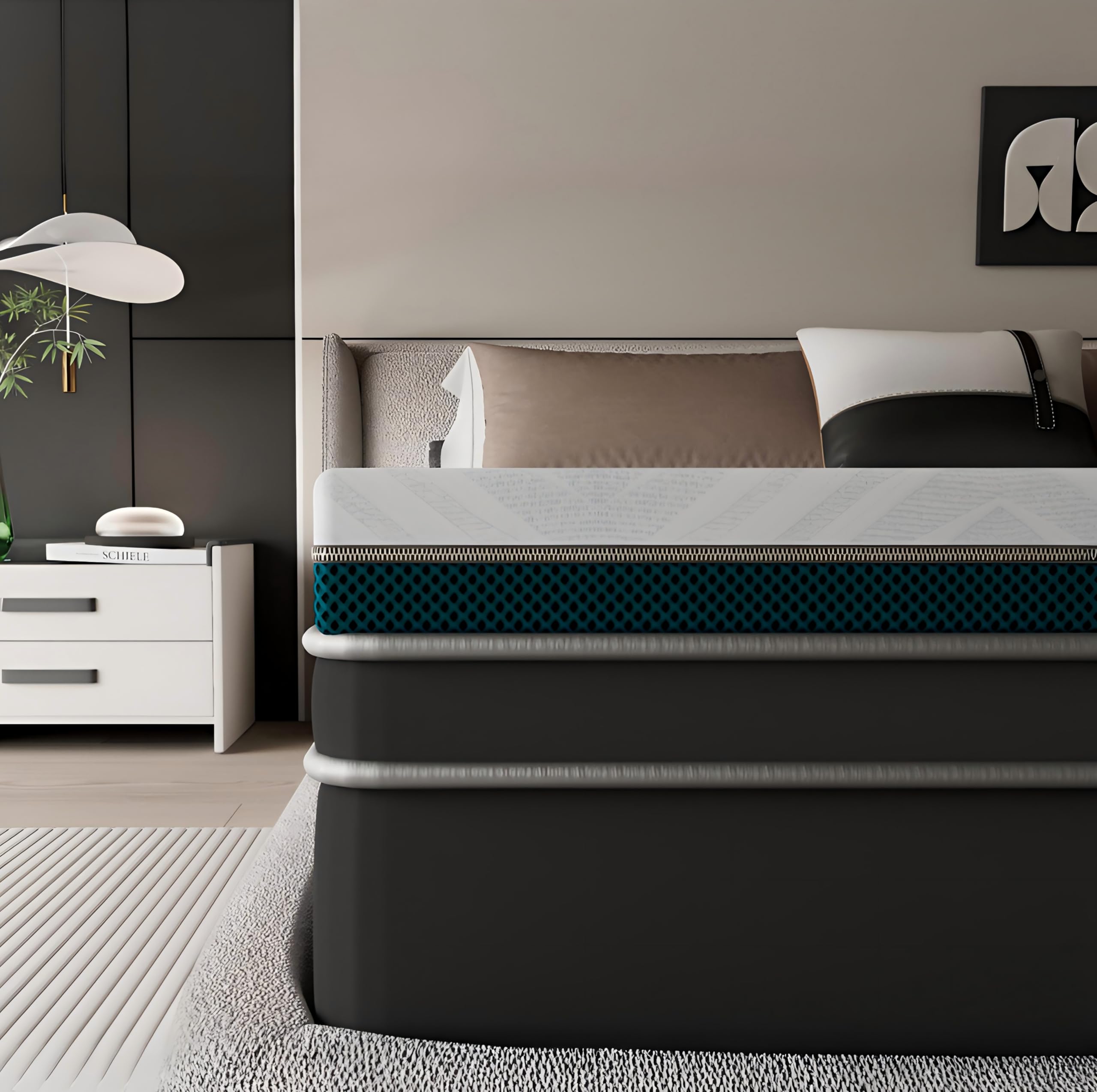 Surmatelas 160x200, Épaisseur 7.5cm, Mousse à Mémoire de Forme Gel, 2 Personnes, Housse Amovible Lavable (Surmatelas 160x200cm)