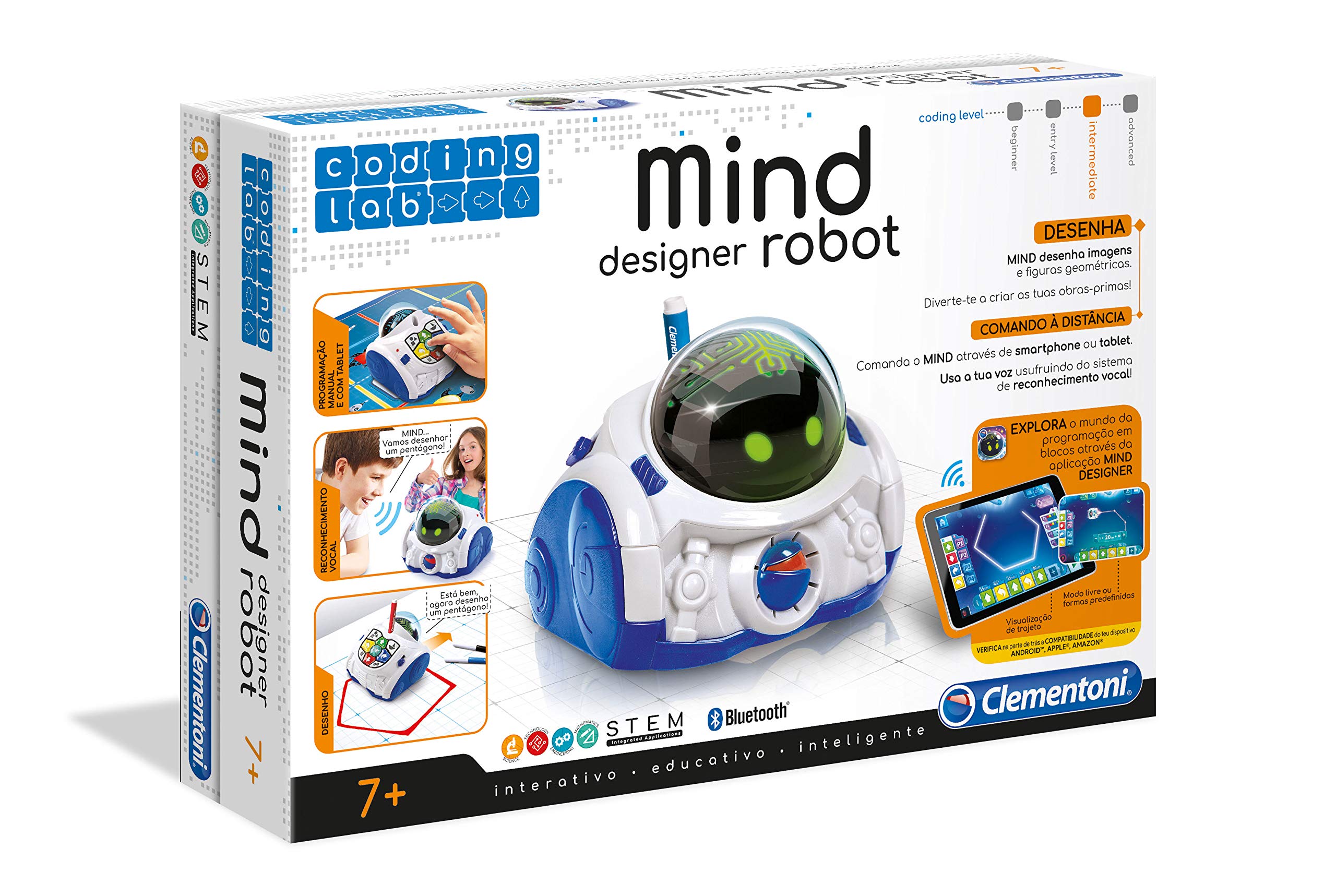 Clementoni - MIND DESIGNER ROBOT (67528 - Versión Portuguesa)