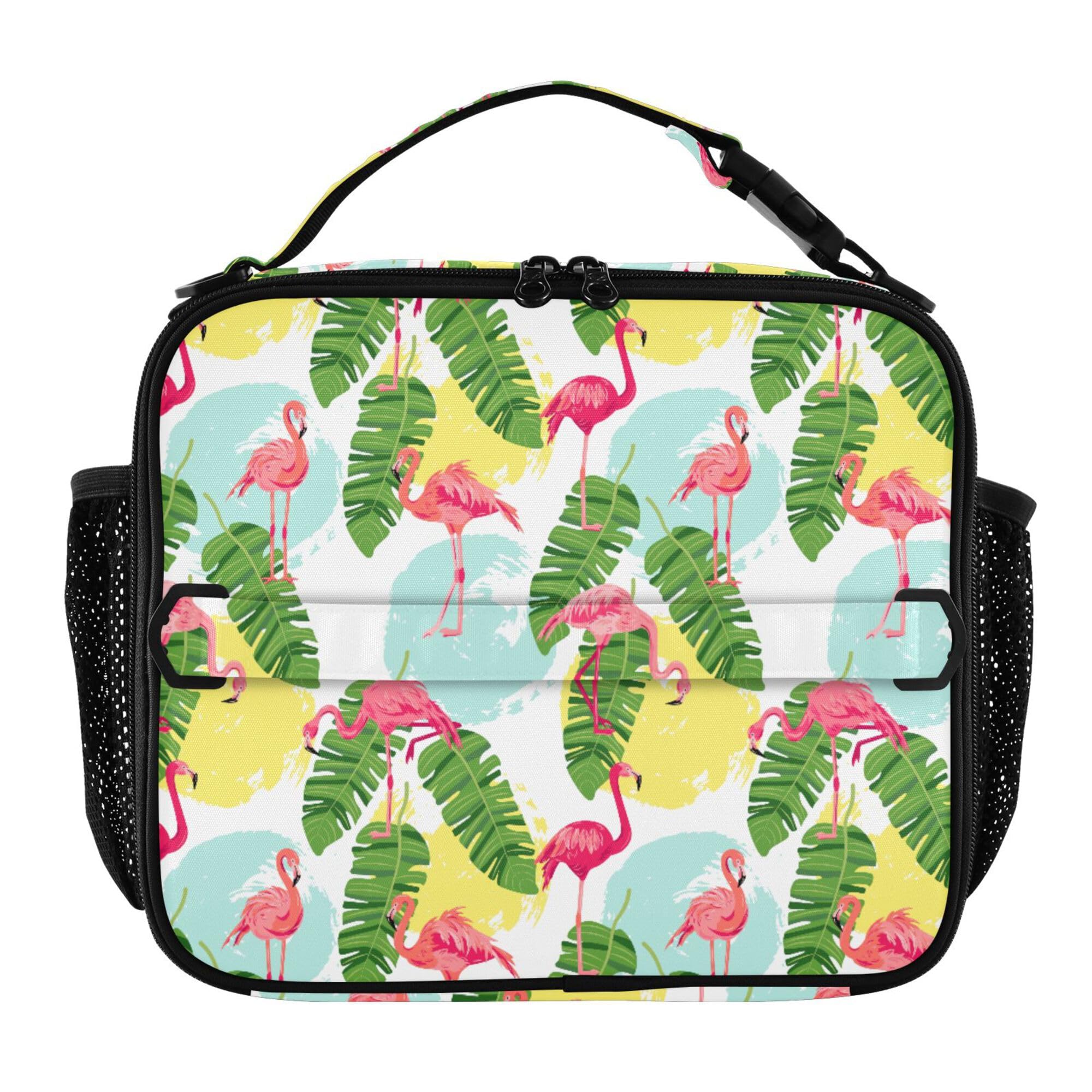 Bolsas de almuerzo aisladas ALAZA infantiles con diseño de flamencos y correa