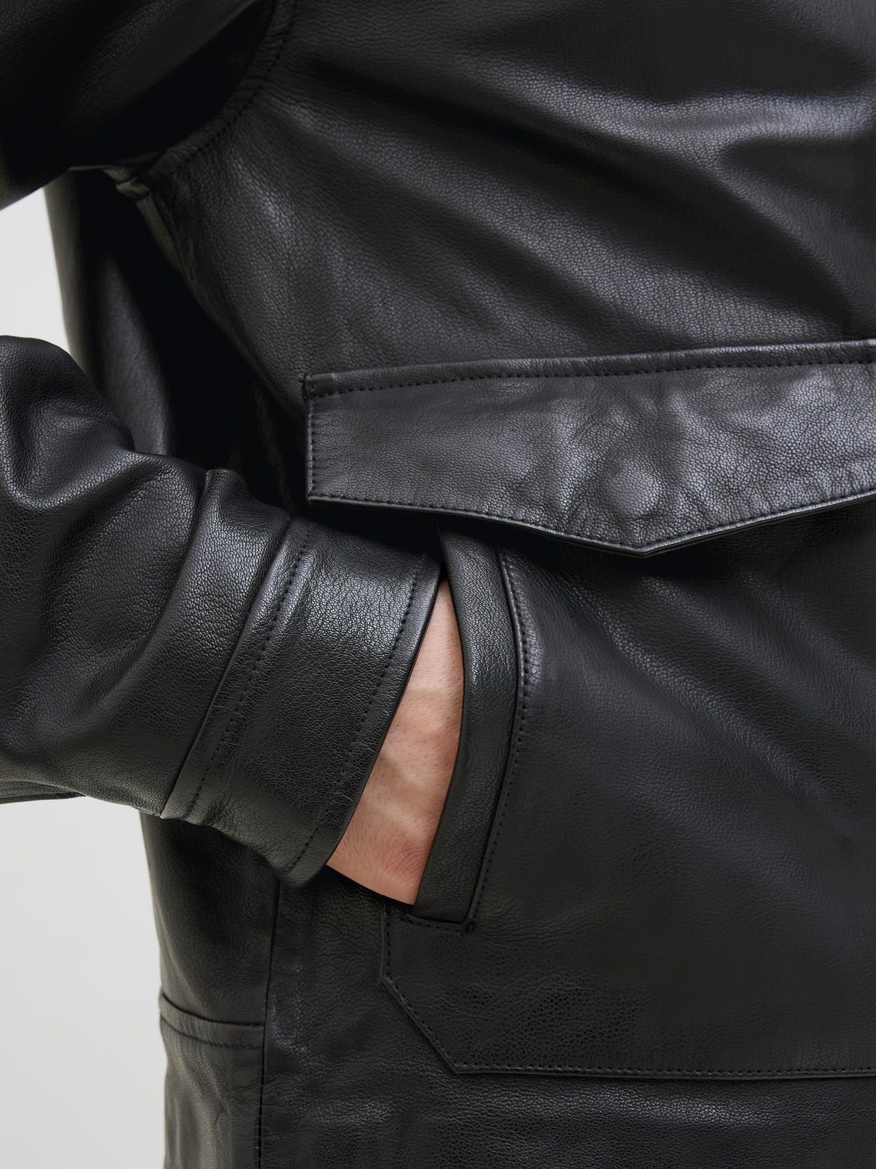 JACK & JONES Skórzana kurtka Mężczyźni Jprccwallace Leather Jkt