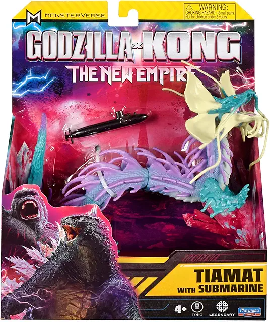 Godzilla x Kong Tiamat Actionfigur - 15 cm Sammlerstück mit U-Boot