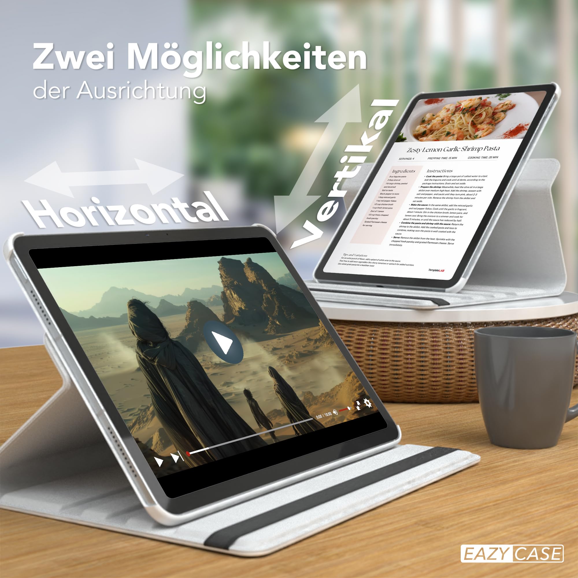 Étui Pour IPad Air 11 2024 / 2025 Support Rotatif Protège