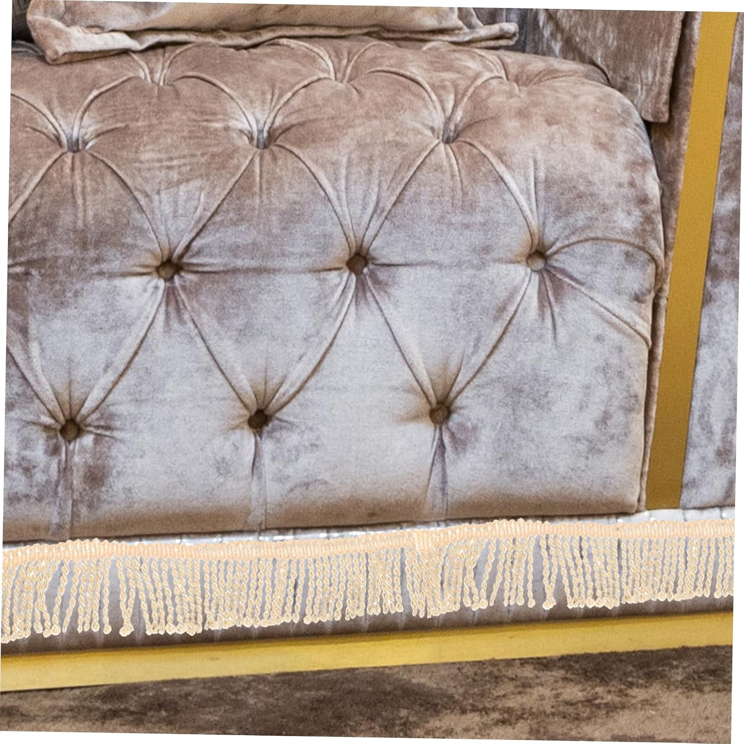 Delicate Golden Fringe Trim 1 Roll for Curtain Sewing Decoration