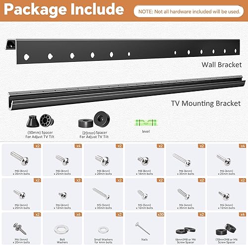 Miniatura 8 de Soporte de pared para TV de yeso sin tachuelas para televisores de 32 a 75 pulgadas, soporte de TV sin pernos sin taladros con Max Vesa de 23.622 x