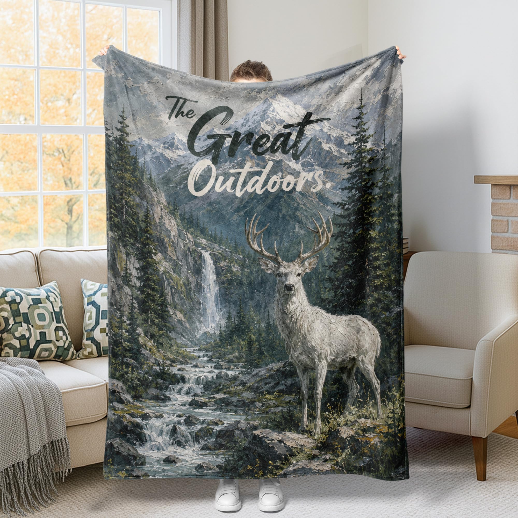 Couverture en fourrure de qualité supérieure décor cascade lit et sofa