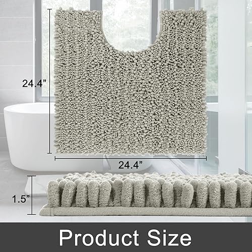Miniatura 761 de Yimobra - Tapete de baño largo de felpilla, grande de 55.1 x 24 pulgadas, microfibra gruesa, absorbente, extrasuave, antideslizante, peludo, lavable
