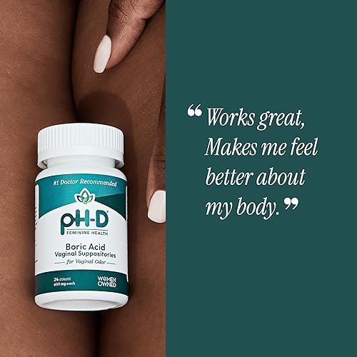 Miniatura 5 de pH-D Feminine Health - Paquete de iniciación de ácido bórico - Supositorios vaginales de ácido bórico con pH D, 24 unidades y 5 aplicadores de