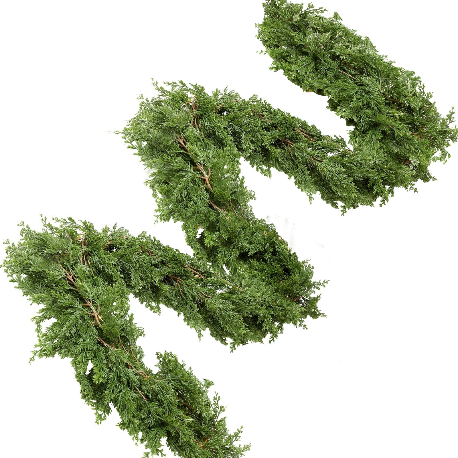 Guirlande de cèdre de Noël à LED de 450 cm pour table et cheminée
