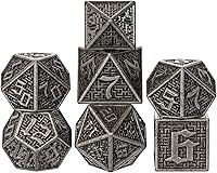 Vista 38 de UDIXI - Juego de dados de 12mm Mini DND, juego de 7 dados de metal poliédricos D&D para juegos de rol (Cobre)