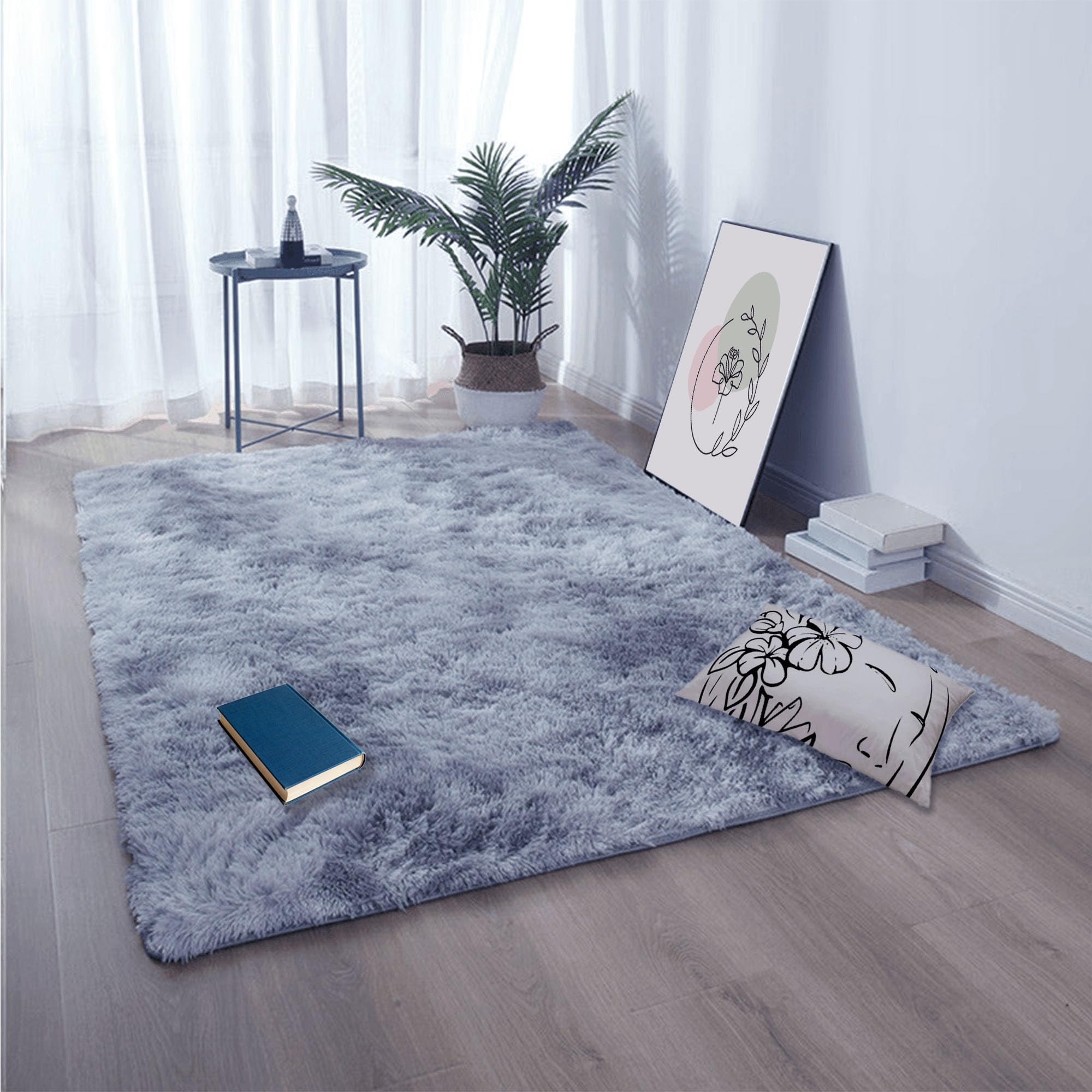 Amazon | カーペット 145 x 180 cm 滑り止め防臭抗菌厚手通気性洗える